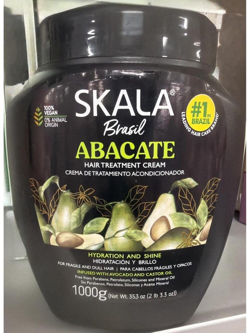 SKALA Avocado Hair Cream Treatment Conditioner 1000g Imported From Brazil